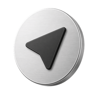 Decorative 3D send arrow icon shown on the contact us page